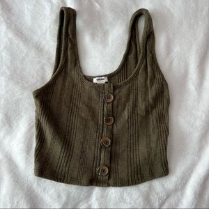 GARAGE khaki green tank top size S